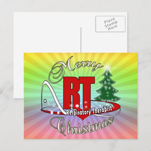 CHRISTMAS RT Ademhalingstherapie Feestdagenkaart (Voorkant / Achterkant)