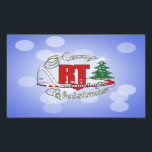 CHRISTMAS RT Ademhalingstherapie Rechthoekige Sticker<br><div class="desc">CHRISTMAS RT Respiratoire Therapist BIG RED ACRONYM MERRY CHRISTMAS - Celebrate</div>