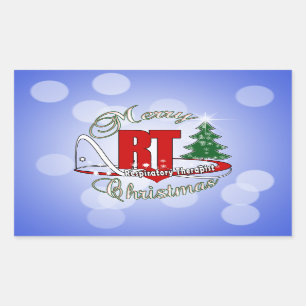 CHRISTMAS RT Ademhalingstherapie Rechthoekige Sticker