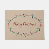 Christmas Ruby-throated Hummingbirds Deurmat (Voorkant)