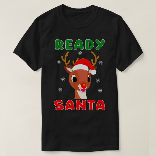 Christmas Rudolph Red Nose Reindeer Kids Gift  T-shirt (Design voorkant)