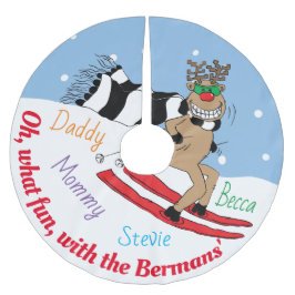 Christmas Rudolph Skiing Kerstboom Rok