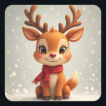 Christmas Rudolph stickers<br><div class="desc">Dit is een Kerst sticker met een mooie Rudolph.</div>