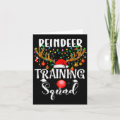Christmas Running Reindeer Runner Training Squad T Kaart (Voorkant)