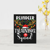 Christmas Running Reindeer Runner Training Squad T Kaart (Gele Bloem)