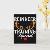 Christmas Running Reindeer Runner Training Squad T Kaart (Gele Bloem)