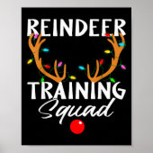 Christmas Running Reindeer Runner Training Squad T Poster (Voorkant)