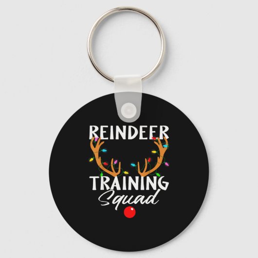 Christmas Running Reindeer Runner Training Squad T Sleutelhanger (Voorkant)