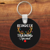 Christmas Running Reindeer Runner Training Squad T Sleutelhanger (Voorkant)