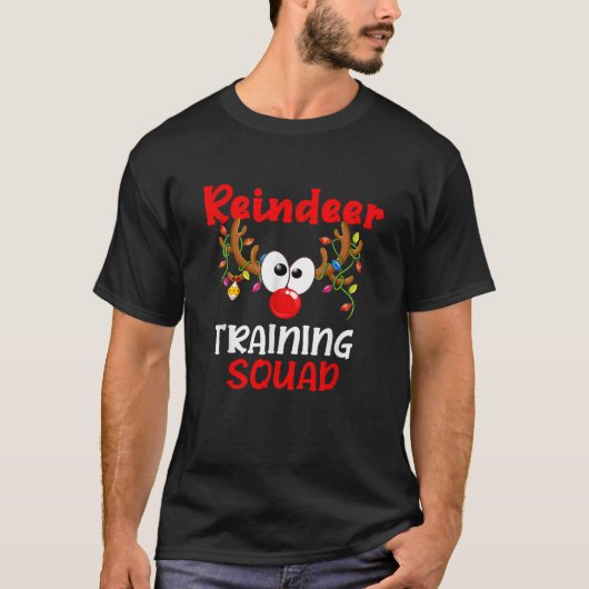Christmas Running Reindeer Runner Training Squad T T-shirt (Voorkant)