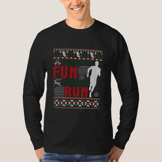 Christmas Running Shirt Runner Half Marathon 5k (Voorkant)