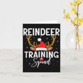 Christmas Running Team Funny Reindeer Training Squ Kaart (Gele Bloem)