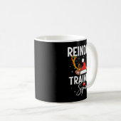 Christmas Running Team Funny Reindeer Training Squ Koffiemok (Voorkant rechts)