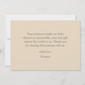 Christmas Rustic Greenery Krans Baby shower Bedankkaart (Achterkant)