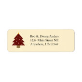 Christmas Rustic Tree Etiket (Voorkant)