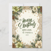 Christmas Rustic Woodland Charm Feestdagenkaart (Voorkant)