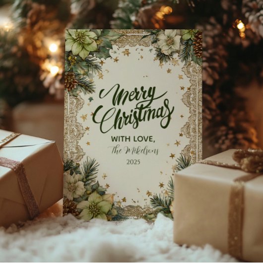 Christmas Rustic Woodland Charm Feestdagenkaart