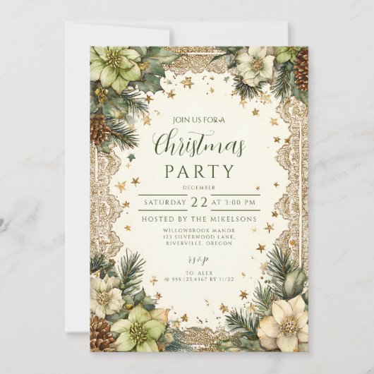 Christmas Rustic Woodland Charm Kaart (Voorkant)