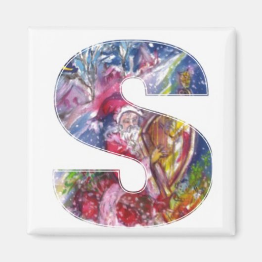 CHRISTMAS S BRIEF / SANTA DIE HARP SPEELT MAGNEET (Voorkant)