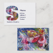 CHRISTMAS S BRIEF / SANTA DIE HARP SPEELT VISITEKAARTJE (Voorkant / Achterkant)