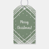 Christmas Sage Green Vrolijk Kerstfeest Cadeaulabel (Achterkant)