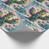 Christmas Saguaro Cactus Whimsical Decoupage Cadeaupapier (Hoek)