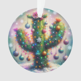 Christmas Saguaro Tree Cactus Whimsical Blauwgroen Ornament