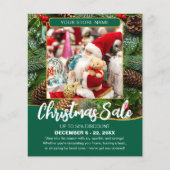 Christmas Sale Shopping Festive Green Business Flyer (Voorkant)