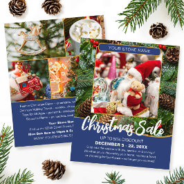 Christmas Sale Shopping Festive Navy Blue Business Flyer