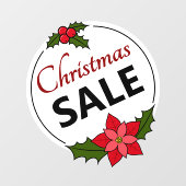 Christmas Sale Sticker - Holiday Window Cling (Vel)