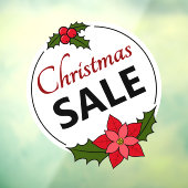Christmas Sale Sticker - Holiday Window Cling (Vel 3)