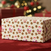 Christmas Santa And Cookie Cadeaupapier