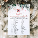 Christmas Santa Baby Animal Match Baby shower Game Kaart<br><div class="desc">1. L 2. K 3. O 4. J 5. N 6. H 7. B 8. C 9. G 10. F 11. E 12. A 13. D 14. I 15. M... ... ... ... ... ... ... ... ... ... ... ... ... ... ... ... ... ... ... ... ... .....</div>