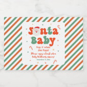 Christmas Santa Baby Baby Shower  Likeurfles Etiket (Enkel label)