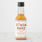 Christmas Santa Baby Baby Shower  Likeurfles Etiket (Voorkant)