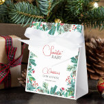 Christmas Santa Baby Genderneutraal Baby shower Bedankdoosjes<br><div class="desc">Ben je op zoek naar een baby shower met kerstthema dat precies goed is? Je hoeft niet verder te kijken. Deze charmante gunstbox toont grillige waterverf groen en dennenappels. Gebruik de Ontwerpgereedschappen om de tekst, het lettertype en de kleuren aan te passen. Blader door ons kerst Baby shower Collectie voor...</div>