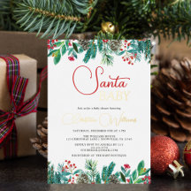 Christmas Santa Baby Genderneutraal Baby shower