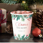 Christmas Santa Baby genderneutraal Papieren Bekers<br><div class="desc">Bent u op zoek naar een baby shower met kerstthema? Je hoeft niet verder te kijken. Deze charmante papieren bekers tonen grillig waterverf groen en dennenappels. Gebruik de Ontwerpgereedschappen om de tekst,  het lettertype en de kleuren aan te passen.</div>