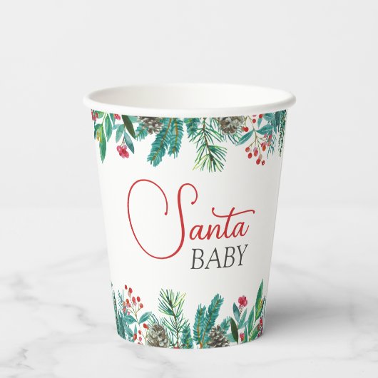 Christmas Santa Baby genderneutraal Papieren Bekers (Achterkant)