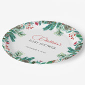 Christmas Santa Baby Genderneutraal Papieren Bordje (Gekanteld)