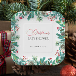 Christmas Santa Baby Genderneutraal Papieren Bordje