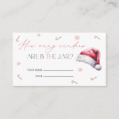 Christmas Santa Baby Raad hoeveel Snoepjes Kaart (Voorkant)