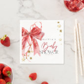 Christmas Santa Baby Red and Gold Baby Shower Servet (Insitu)