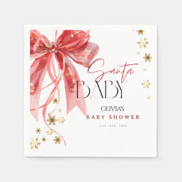 Christmas Santa Baby Red and Gold  Servet