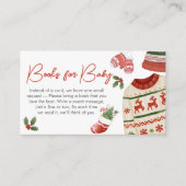 Christmas Santa Baby Shower Books for Baby Informatiekaartje (Voorkant)