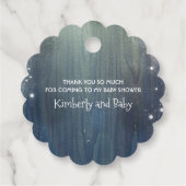 Christmas Santa Baby shower Dank u Bedankjes Labels (Achterkant)