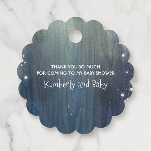 Christmas Santa Baby shower Dank u Bedankjes Labels (Achterkant)