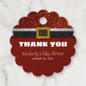 Christmas Santa Baby shower Dank u Bedankjes Labels (Voorkant)