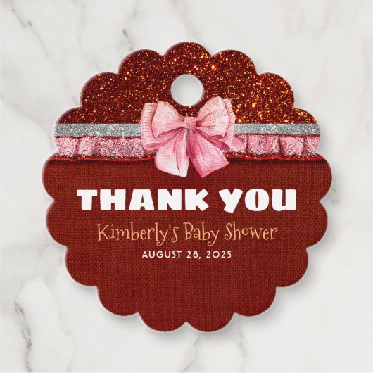 Christmas Santa Baby shower Dank u Bedankjes Labels (Voorkant)