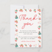 Christmas Santa Baby shower Dank u Bedankkaart (Voorkant)